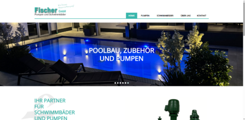 Screenshot Schwimmbadtechnik Fischer Website