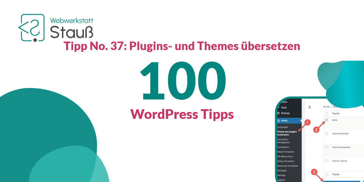 100 WordPress-Tipps – Tipp No. 37: Plugins- und Themes übersetzen | Webwerkstatt Stauß