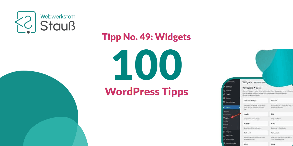 100 WordPress-Tipps – Tipp No. 49: Widgets | Webwerkstatt Stauß
